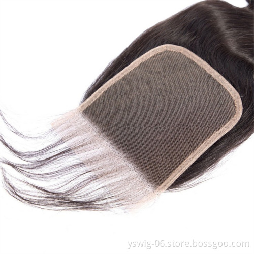YS Wig Pre Plucked Brazilian Body Wave Lace Closure Non Remy Human Hair Closure 5x5 Lace Closure With Baby Hair